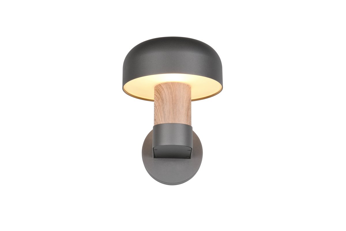 Fraser 24cm Imitation af træ udendørslampe Fra Trio Lighting - Fraser er lavet af støbt aluminium og kombinerer moderne minimalisme med naturlige detaljer.