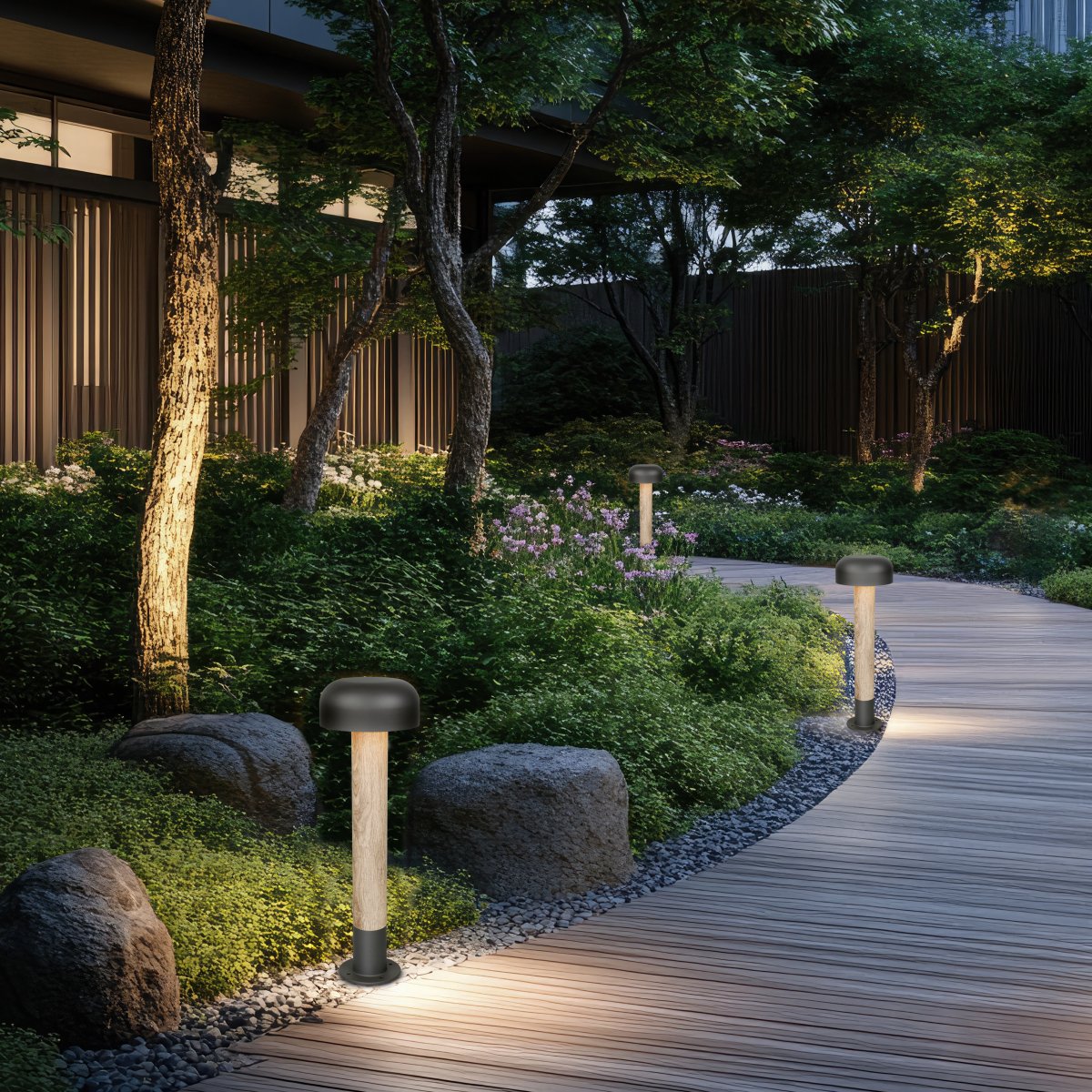 Fraser 54cm Konkret udseende pullerter Fra Trio Lighting - Fraser er lavet af st&oslash;bt aluminium og kombinerer moderne minimalisme med naturlige detaljer.