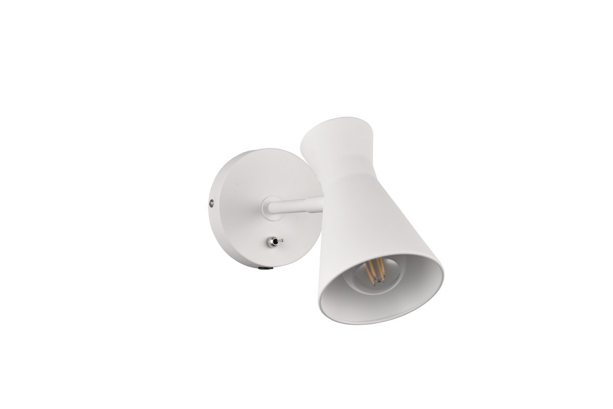 Enzo 16cm Hvid læselampe Fra Trio Lighting - Enzo er en væglampe med et stilfuldt, minimalistisk design, der løfter din indretning med subtil elegance.