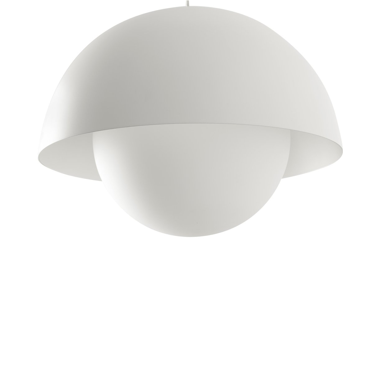 Marisol Ø30 Hvid loftslampe Fra Faro Barcelona - Marisol er en stilfuld pendellampe med bl&oslash;de linjer og et minimalistisk retrodesign, der passer ind i alle typer hjem.