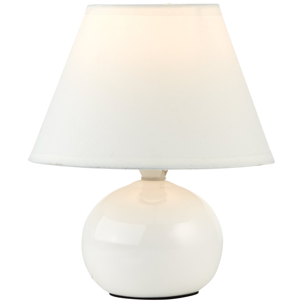 Primo 23cm Hvid bordlampe Fra Brilliant - Lampen har en praktisk afbryder p&aring; ledningen.