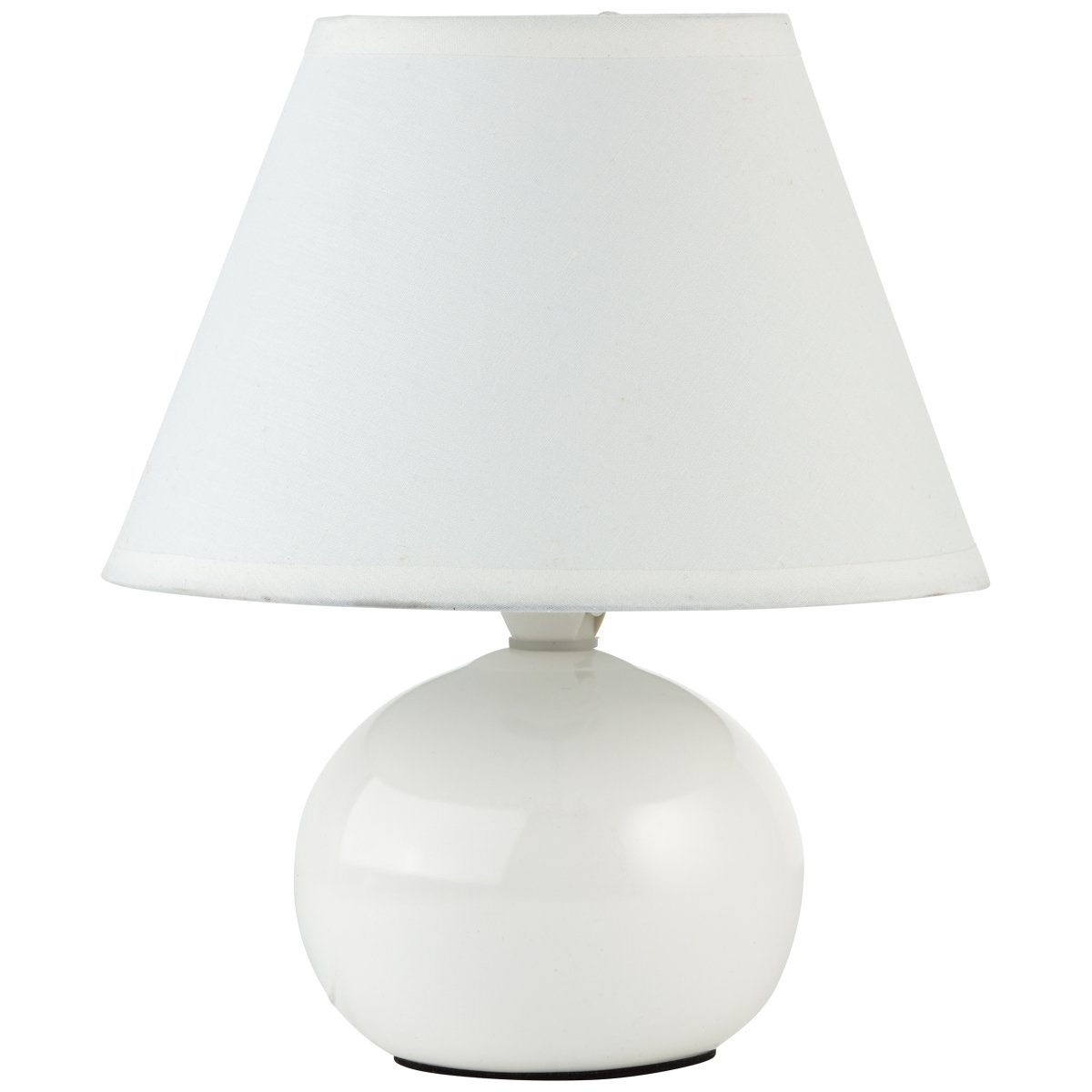 Primo 23cm Hvid bordlampe Fra Brilliant - Lampen har en praktisk afbryder p&aring; ledningen.