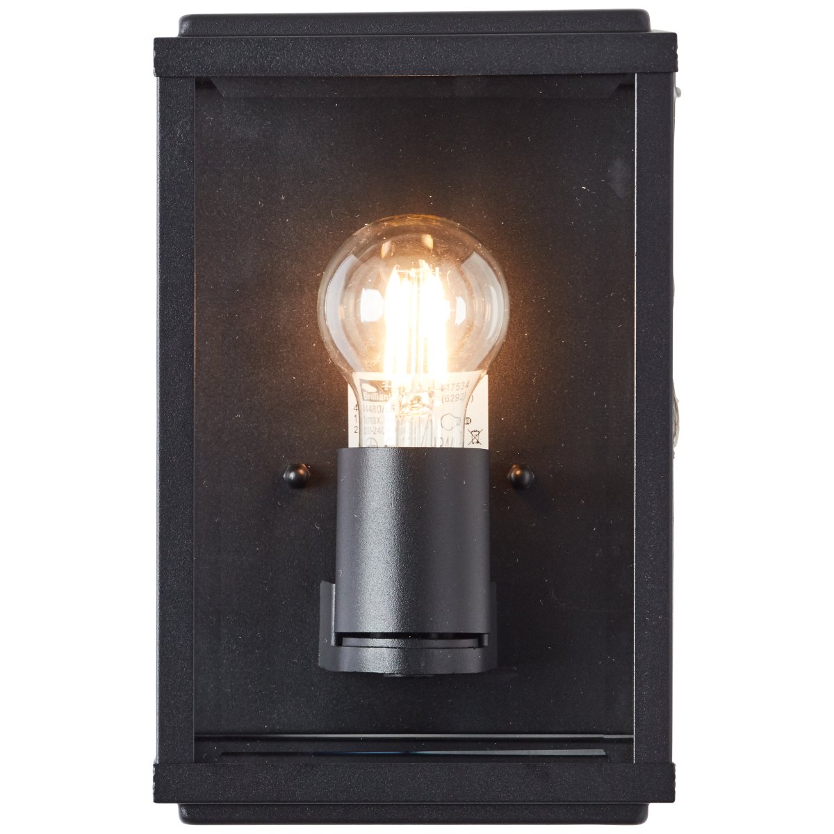 Gaia Sort udendørslampe Fra Brilliant - Gaia udendørs væglampe er ideel til at skabe funktionel og atmosfærisk belysning ved din hoveddør eller facade.