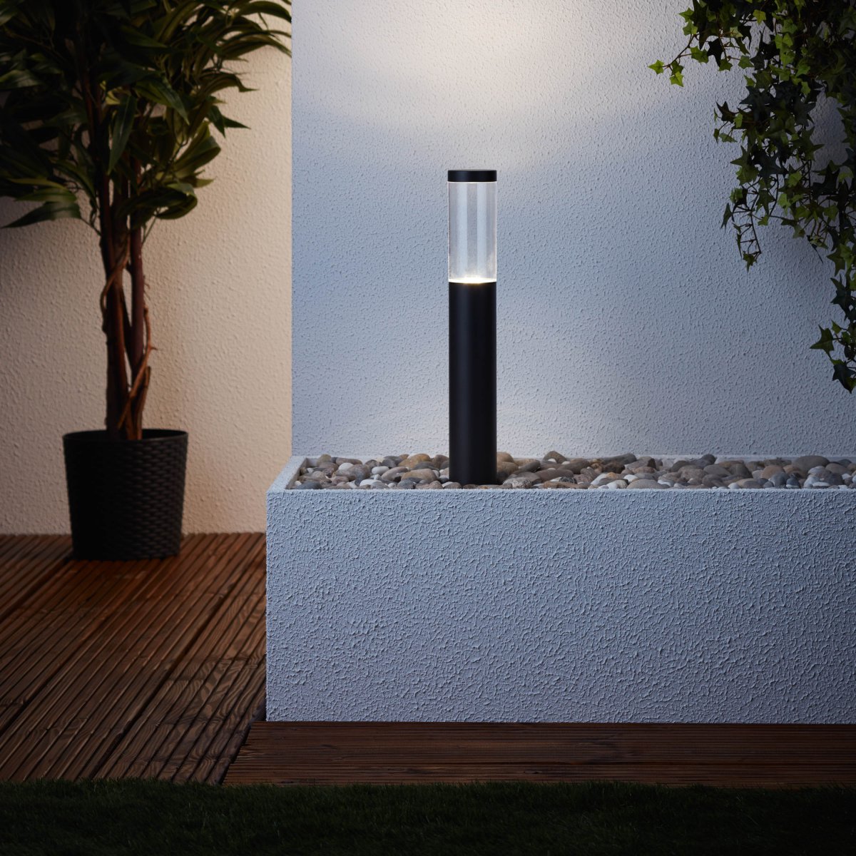 Bergen 40cm antracit pullerter Fra Brilliant - Den moderne LED-teknologi giver energibesparende belysning med h&oslash;j lysstyrke og lavt energiforbrug.