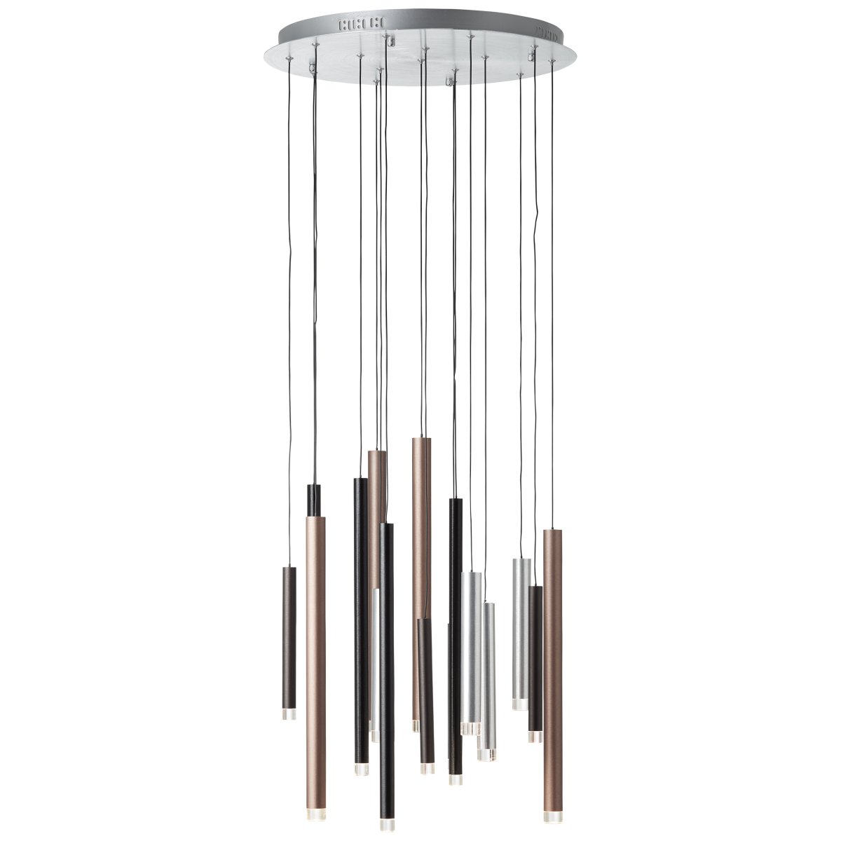 Cembalo Ø55 Aluminium loftslampe Fra Brilliant - Pendlen kan dæmpes i tre trin med en standard vægkontakt, og kablet kan justeres i længden, så det passer perfekt over spiseborde eller i passager.