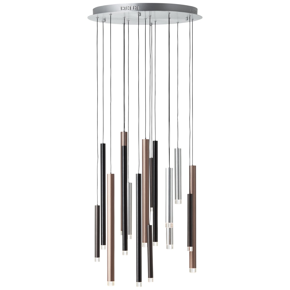 Cembalo Ø55 Aluminium loftslampe Fra Brilliant - Pendlen kan dæmpes i tre trin med en standard vægkontakt, og kablet kan justeres i længden, så det passer perfekt over spiseborde eller i passager.