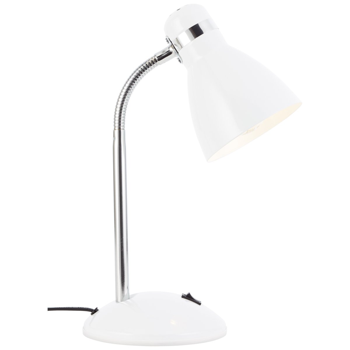 Allison 34cm Hvid skrivebordslampe Fra Brilliant - Allison bordlampe er en elegant og praktisk tilf&oslash;jelse til b&aring;de arbejds- og opholdsrum, perfekt til l&aelig;sning, skrivning eller dekorativ belysning.