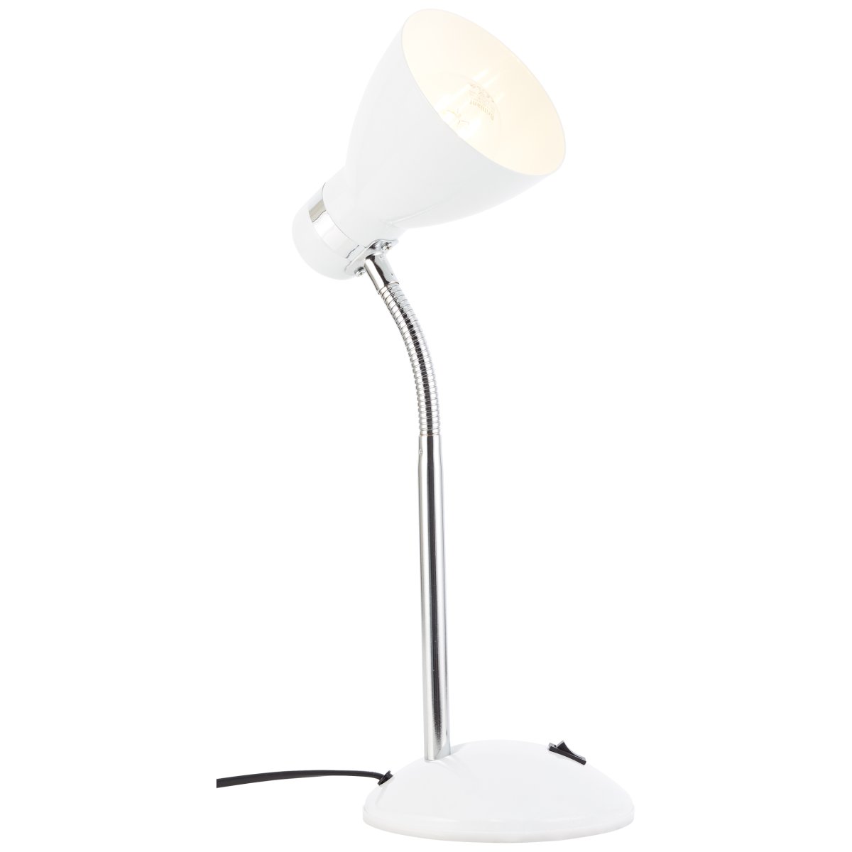 Allison 34cm Hvid skrivebordslampe Fra Brilliant - Allison bordlampe er en elegant og praktisk tilf&oslash;jelse til b&aring;de arbejds- og opholdsrum, perfekt til l&aelig;sning, skrivning eller dekorativ belysning.