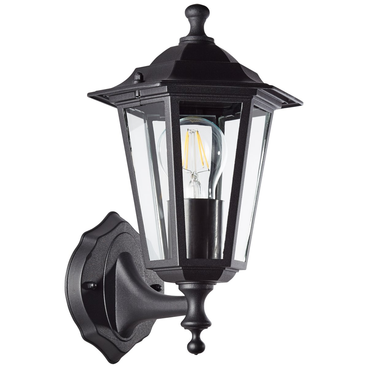 Carleen Sort udendørslampe Fra Brilliant - Carleen udend&oslash;rslampen er perfekt til at lyse op i din entr&eacute;.