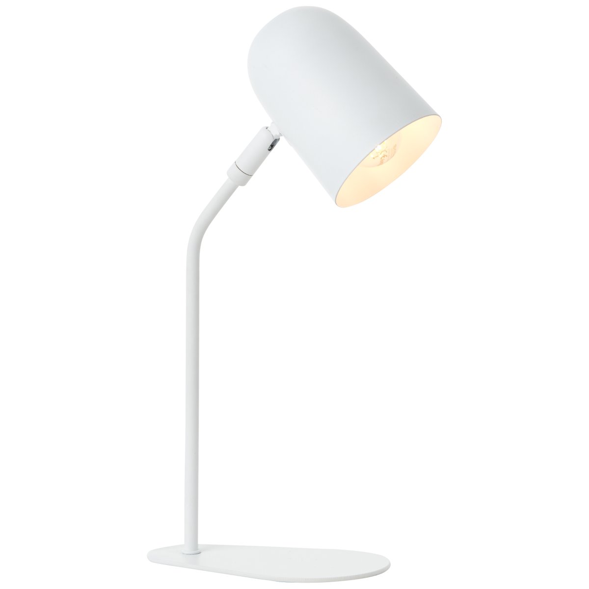 Tong 38cm Mat hvid skrivebordslampe Fra Brilliant - Tong bordlampe giver et behageligt lys til arbejde, l&aelig;sning eller som dekorativ belysning i ethvert rum.