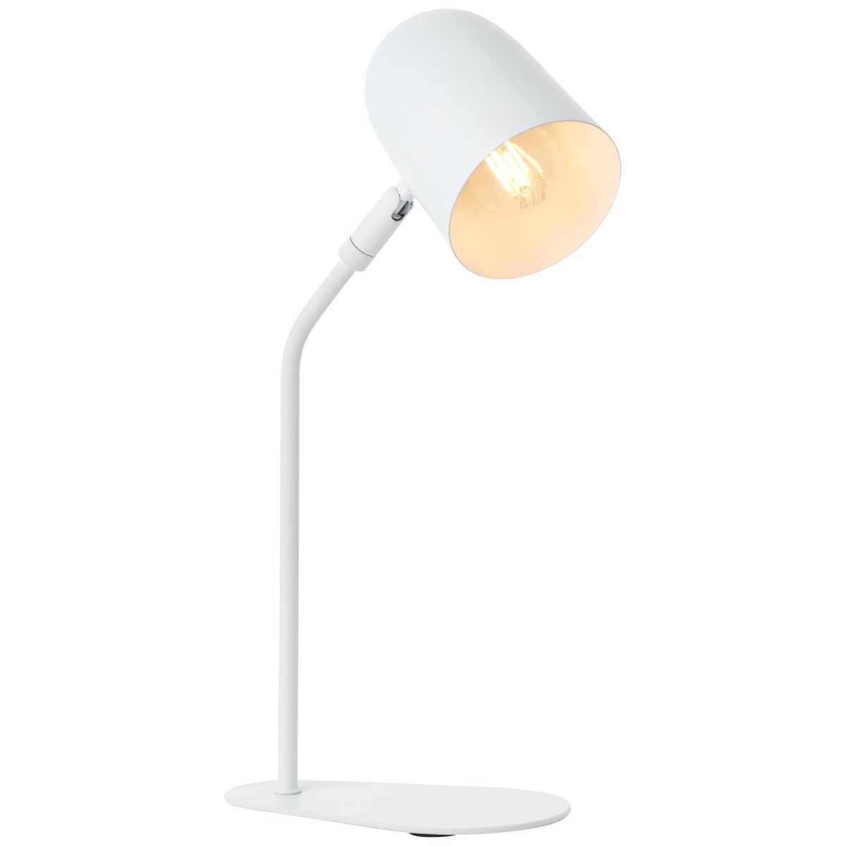 Tong 38cm Mat hvid skrivebordslampe Fra Brilliant - Tong bordlampe giver et behageligt lys til arbejde, l&aelig;sning eller som dekorativ belysning i ethvert rum.