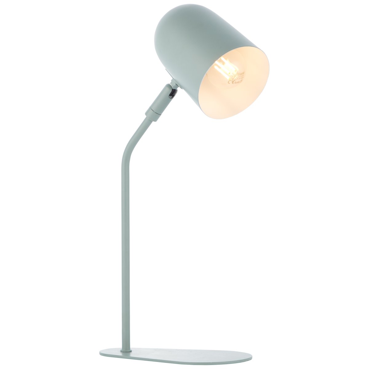 Tong 38cm Mat grøn skrivebordslampe Fra Brilliant - Tong bordlampe giver et behageligt lys til arbejde, l&aelig;sning eller som dekorativ belysning i ethvert rum.