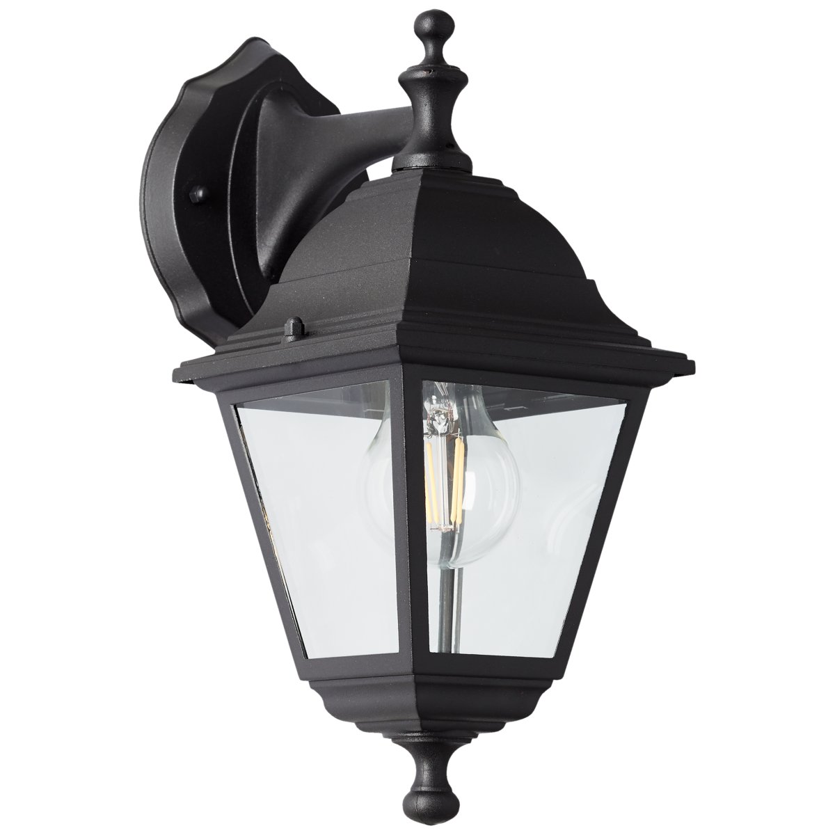 Nissie Sort udendørslampe Fra Brilliant - Denne elegante udendørs væglampe giver praktisk belysning og fungerer som en dekorativ detalje ved din hoveddør.