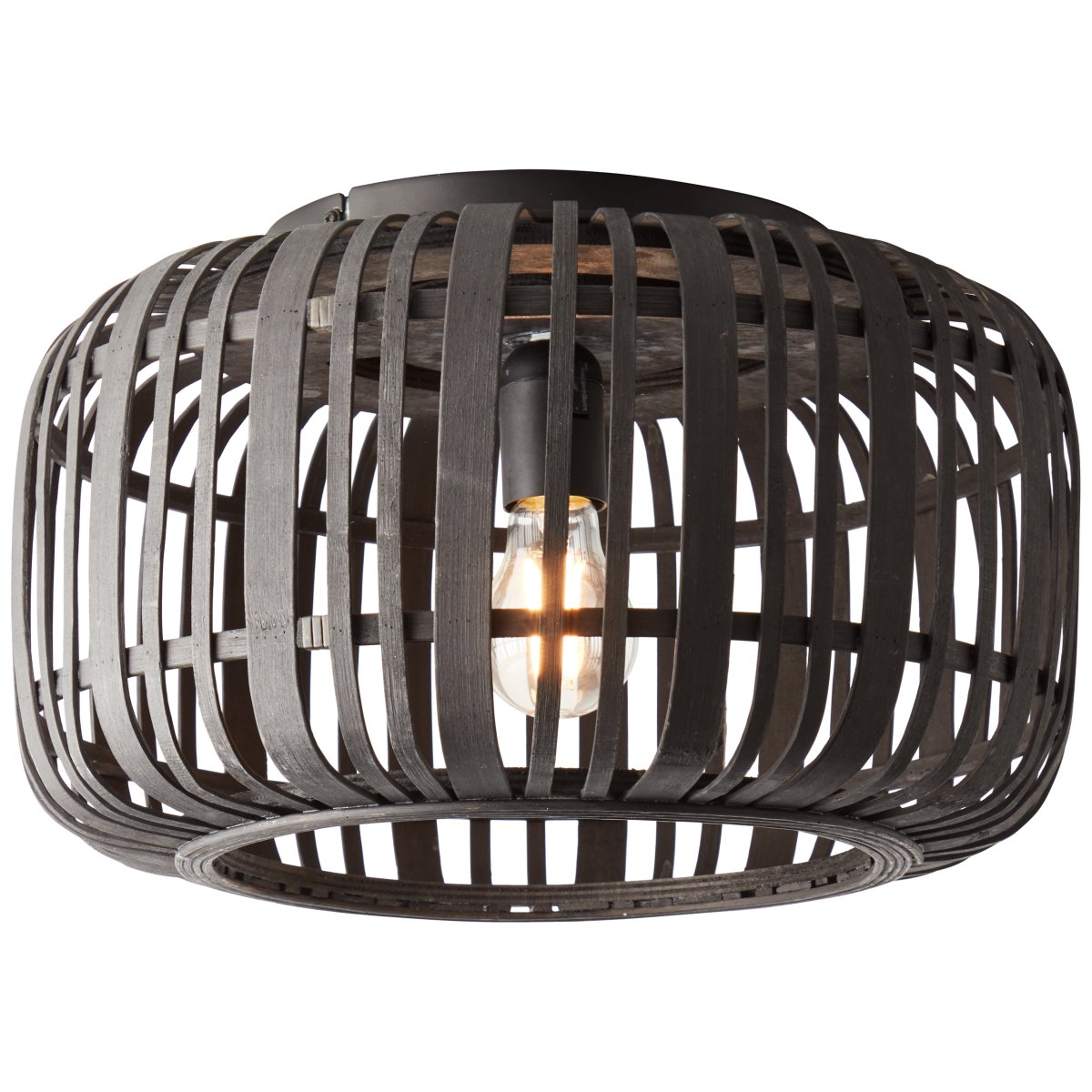Woodrow Ø40 Mørkt træ plafond Fra Brilliant - Lampen giver et varmt og behageligt lys og skaber en behagelig følelse i rummet.