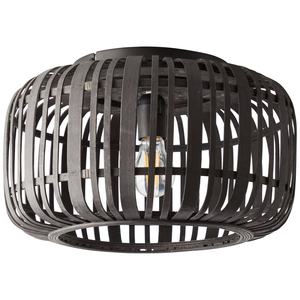 Woodrow Ø40 Mørkt træ plafond Fra Brilliant - Lampen giver et varmt og behageligt lys og skaber en behagelig følelse i rummet.
