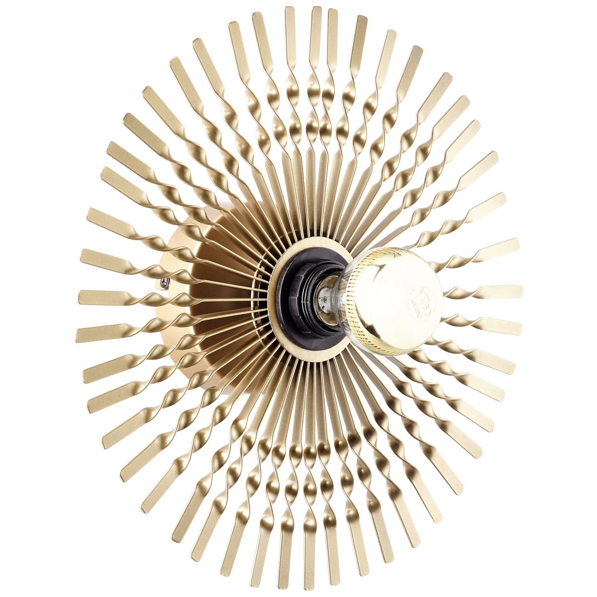 Mendoza Ø33 Guld væglampe Fra Brilliant - Lampen er monteret på væggen og med en udvendig vægdæmper kan lysstyrken justeres for at skabe en hyggelig følelse.
