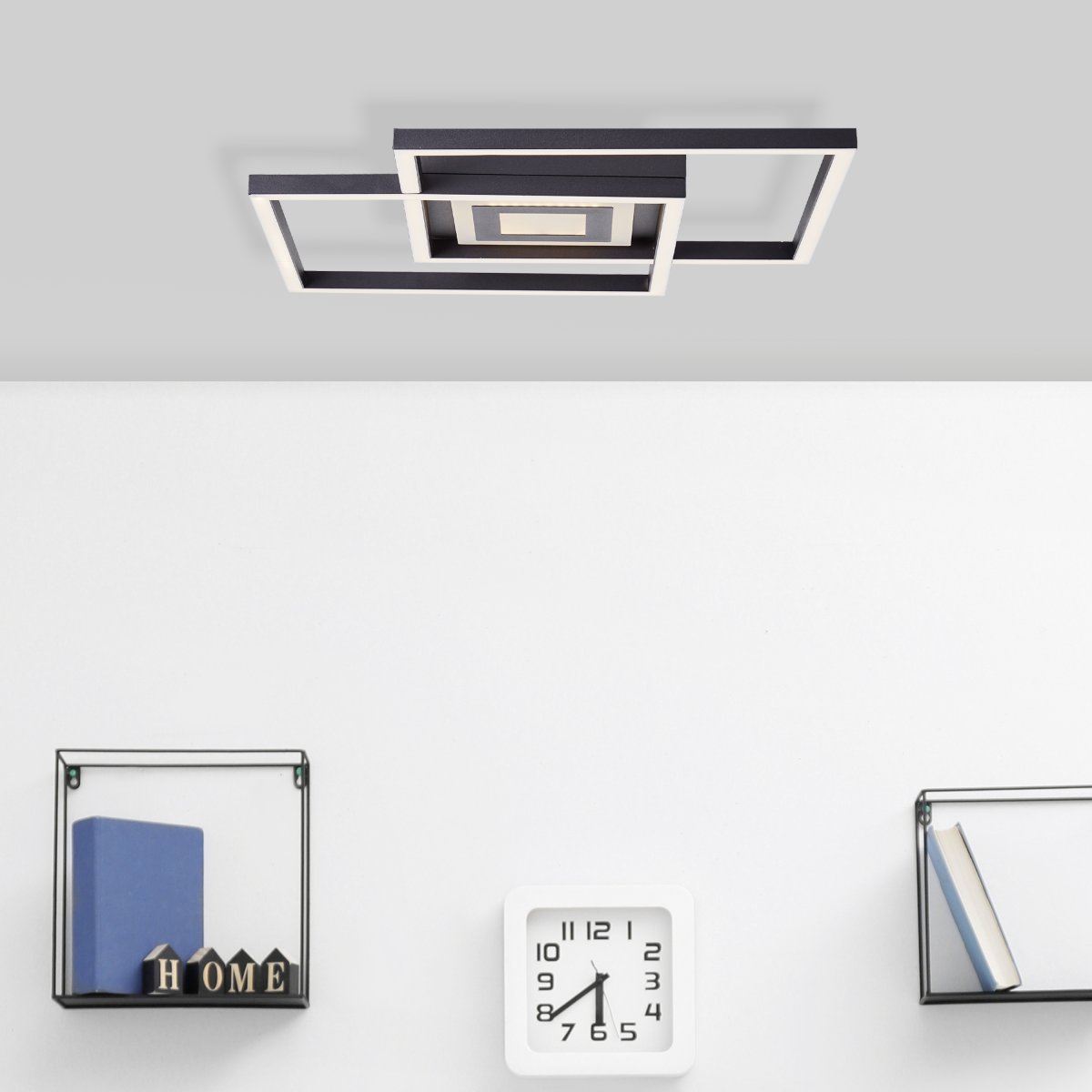 Metis 40cm Sort plafond Fra Brilliant - Den moderne loftslampe Metis er den perfekte løsning til at forsyne et rum med central og effektiv belysning.