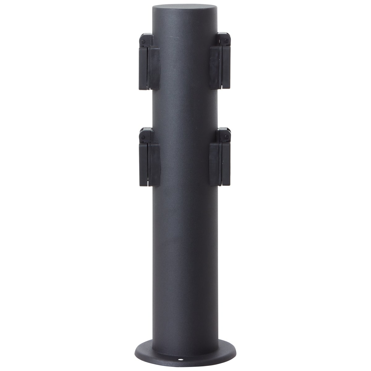 Dody 40cm Sort pullerter Fra Brilliant - Udløbspullerten har en IP44-klassificering, hvilket betyder, at den er beskyttet mod stænkvand og er velegnet til udendørs brug selv i mindre beskyttede miljøer.