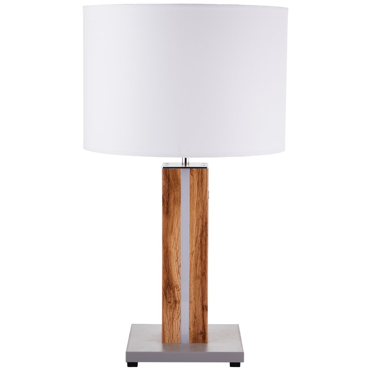 Magnus 55cm Lyst træ bordlampe Fra Brilliant - Lampesk&aelig;rmen er kompatibel med E27 lyskilder, som ikke er inkluderet i leveringen.