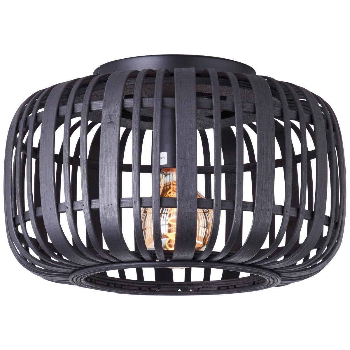 Woodrow Ø32 Sort plafond Fra Brilliant - Lampen giver et varmt og behageligt lys og skaber en behagelig følelse i rummet.