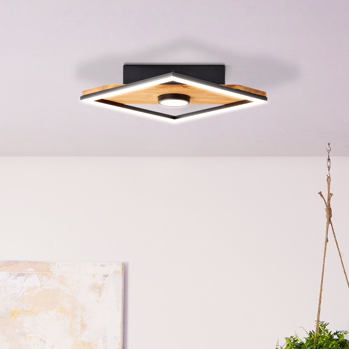 Woodbridge 25cm Træ plafond Fra Brilliant - Tr&aelig;komponenterne er FSC-certificerede, hvilket betyder, at de kommer fra b&aelig;redygtigt forvaltede skove, hvor milj&oslash;beskyttelse og sikre arbejdsforhold er prioriteret.