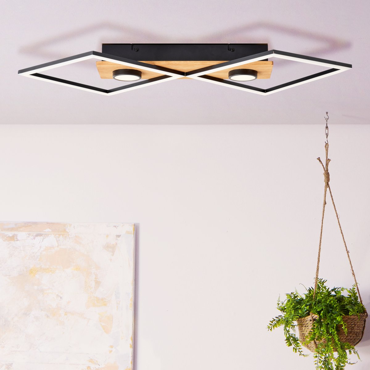 Woodbridge 70cm Træ plafond Fra Brilliant - Kombinationen af tr&aelig; og moderne teknologi skaber en unik balance mellem natur og funktion.