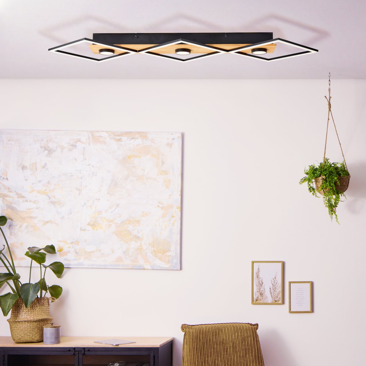 Woodbridge 106cm Træ plafond Fra Brilliant - Kombinationen af tr&aelig; og moderne teknologi skaber en unik balance mellem natur og funktion.