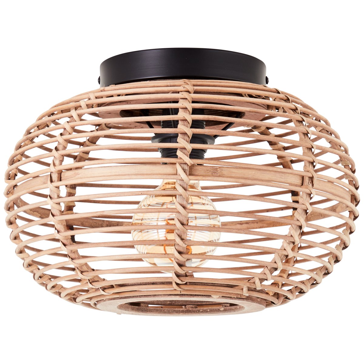 Woodball Ø32 Natur plafond Fra Brilliant - Den rustikke og varme &aelig;stetik g&oslash;r den til en perfekt indretningsdetalje til forskellige rum og stilarter.