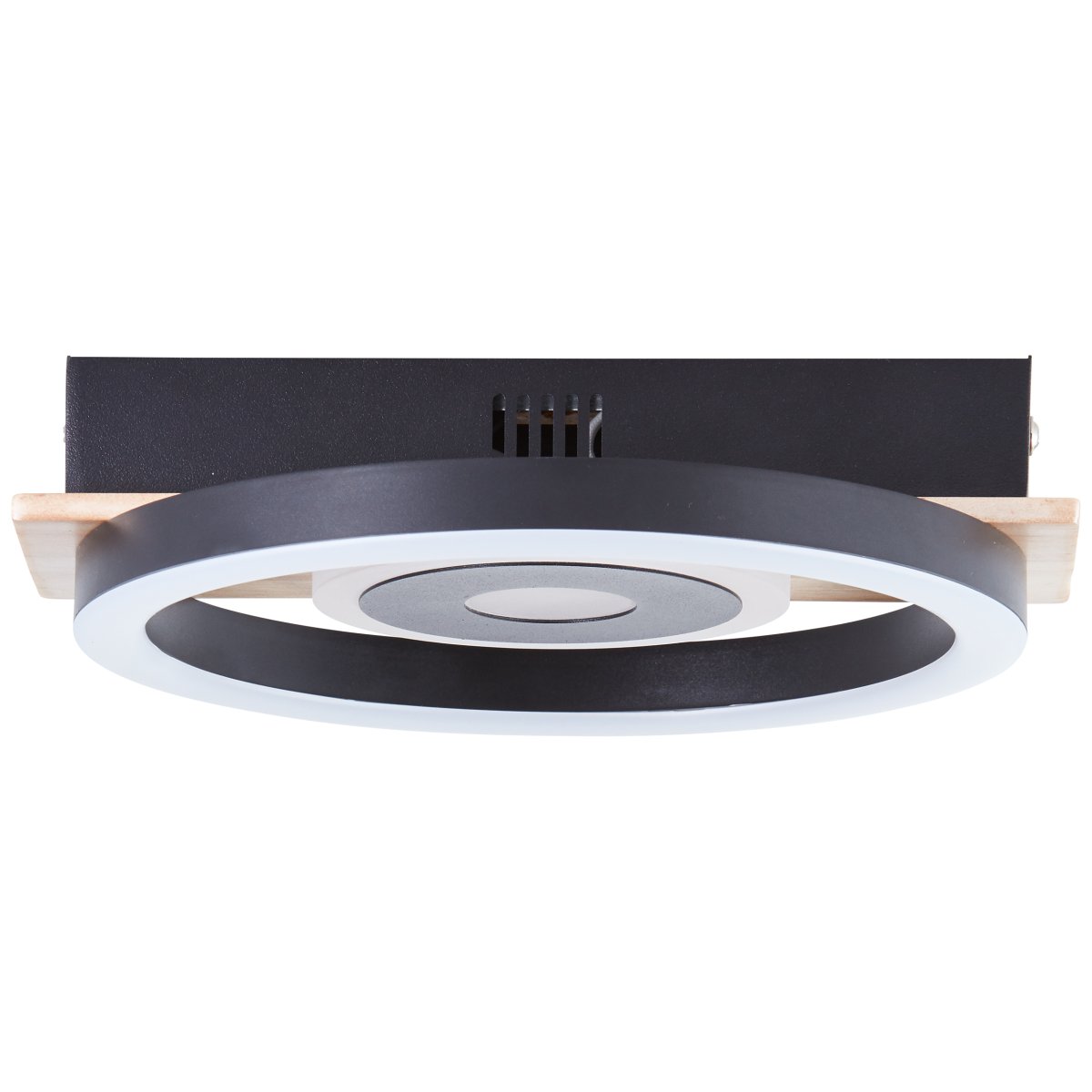 Maureen 22cm Sort plafond Fra Brilliant - Loftlampen kombinerer et naturligt tr&aelig;look med et moderne design og passer perfekt ind i gangen, stuen eller sovev&aelig;relset.