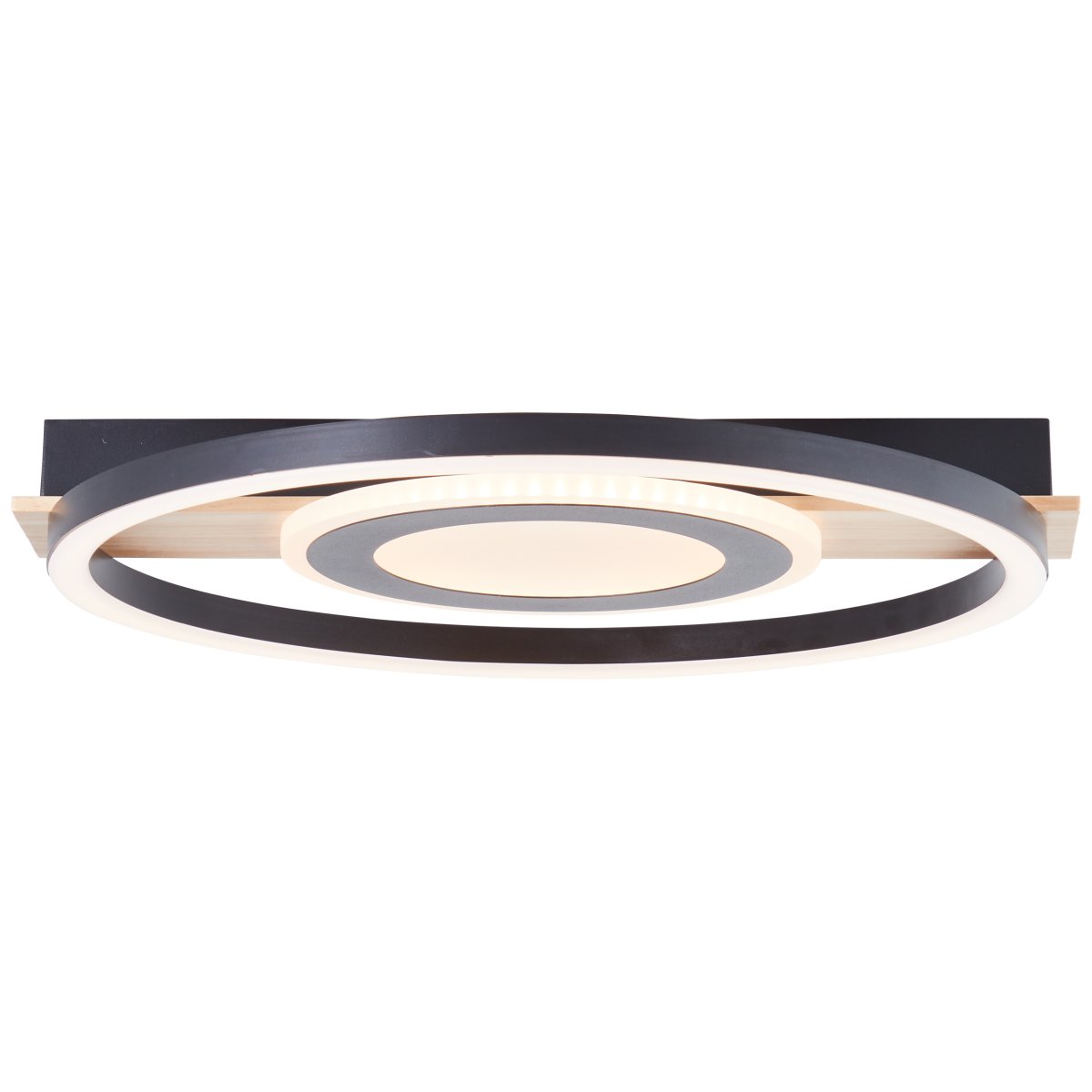 Maureen 40cm Sort plafond Fra Brilliant - Med energieffektiv LED-teknologi og en lysstyrke p&aring; 2900 lumen er den lys nok til at v&aelig;re den eneste lyskilde i mellemstore rum.
