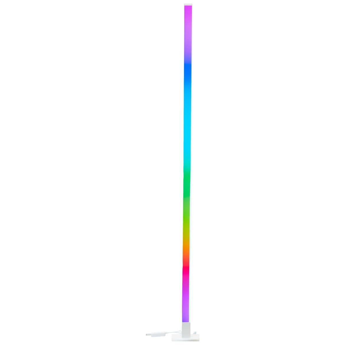 Neele Hvid gulvlampe Fra Brilliant - Lampen har en indbygget musiksensor, der får lyset til at pulsere i takt med musikken.