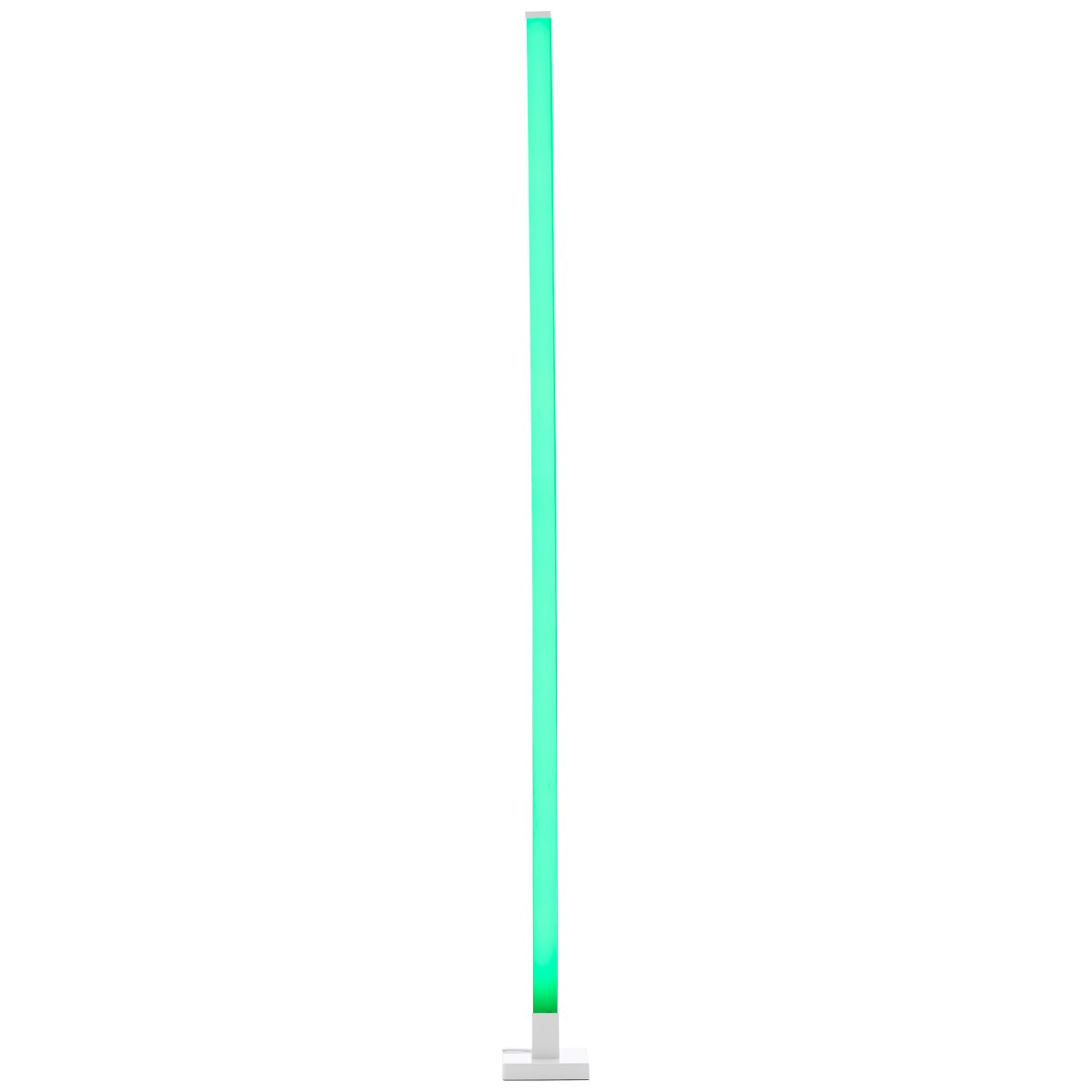 Neele Hvid gulvlampe Fra Brilliant - Lampen har en indbygget musiksensor, der får lyset til at pulsere i takt med musikken.
