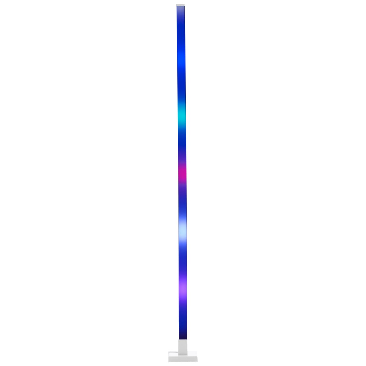 Neele Hvid gulvlampe Fra Brilliant - Lampen har en indbygget musiksensor, der får lyset til at pulsere i takt med musikken.