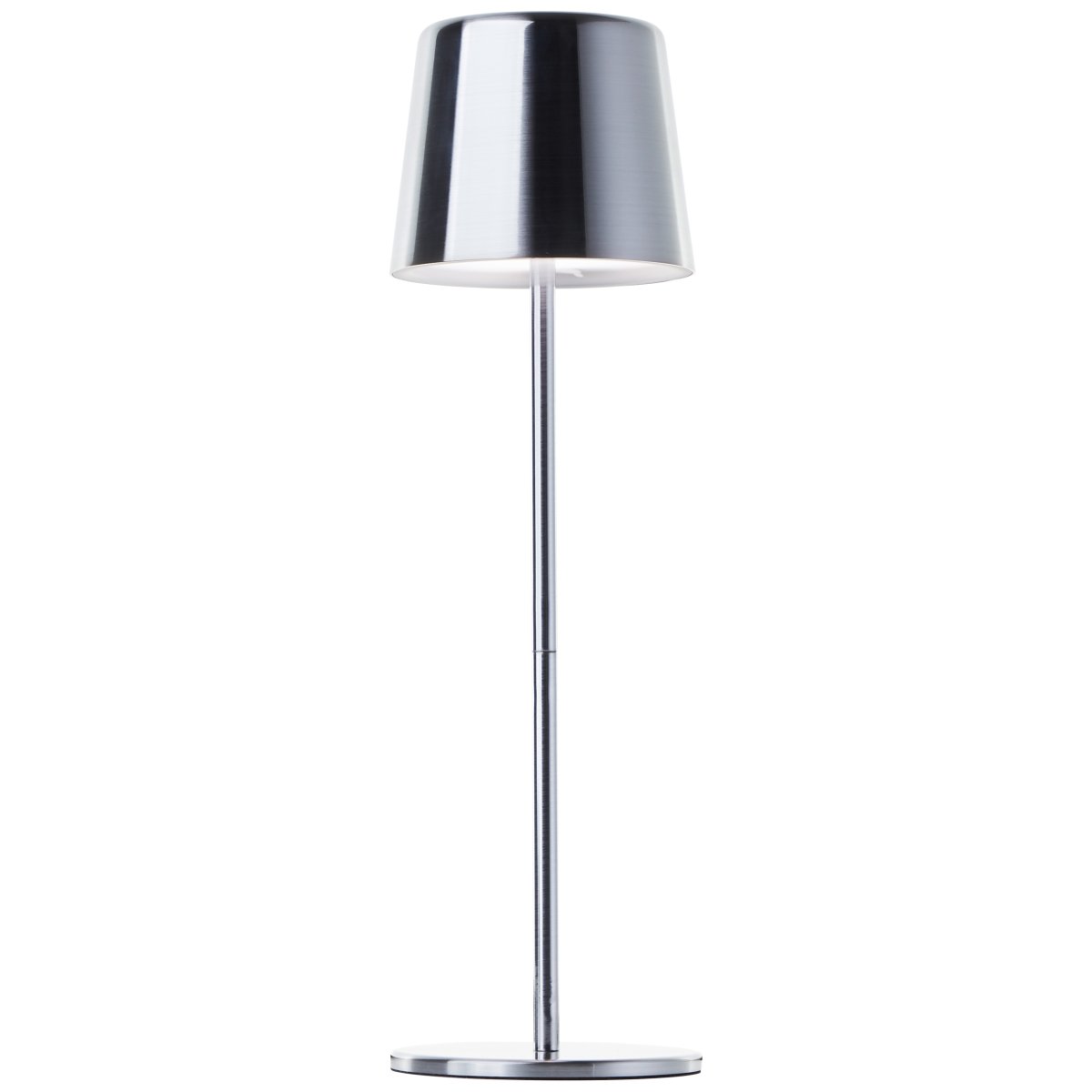 Xaana 37cm Nikkel bærbar Fra Brilliant - Med touch-d&aelig;mperfunktionen og justerbar farvetemperatur fra varm hvid til k&oslash;lig hvid skaber den en behagelig atmosf&aelig;re b&aring;de inde og ude.