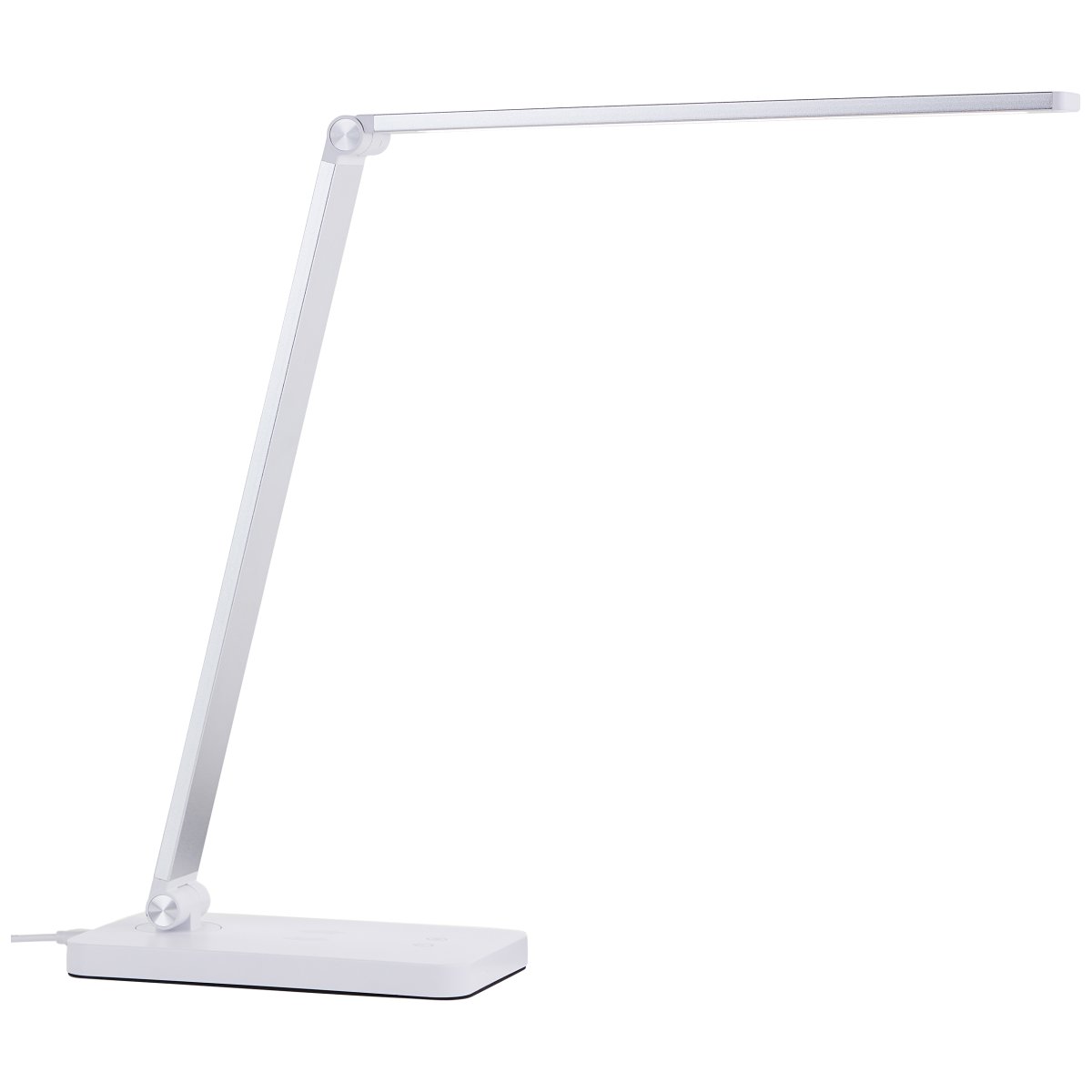 Florence 38cm Hvid skrivebordslampe Fra Brilliant - Lampen har en 3-trins ber&oslash;ringsd&aelig;mper til at regulere lysstyrken og tilbyder b&aring;de varm og dagslys hvid belysning.