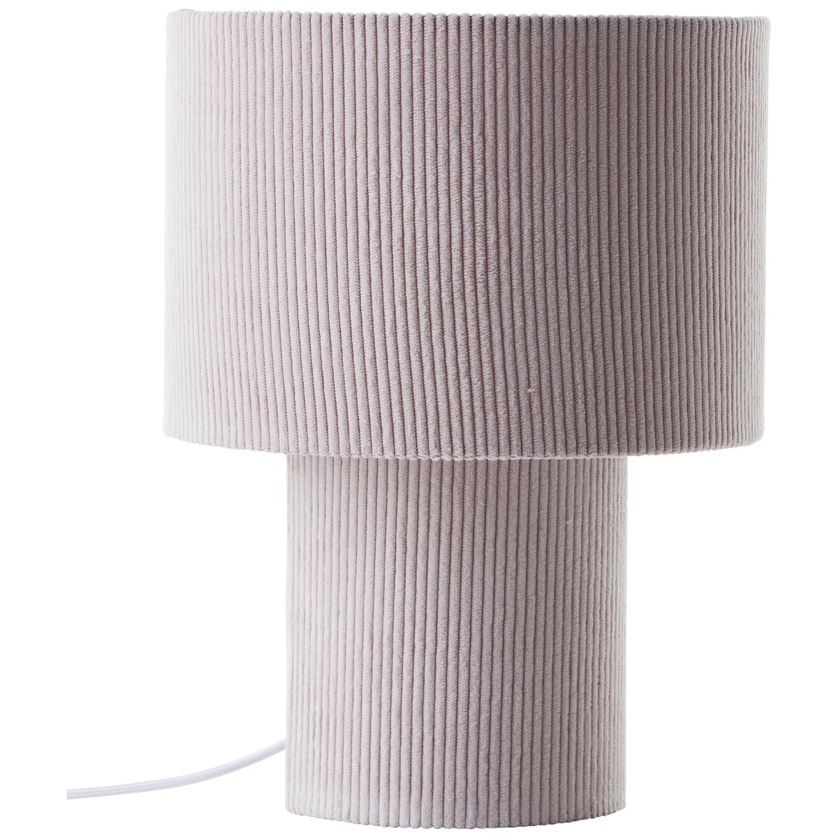 Tony 30cm Beige bordlampe Fra Brilliant - Fremstillet af h&oslash;jkvalitets fl&oslash;jlsstof giver lampen en bl&oslash;d f&oslash;lelse og spreder lyset videre; en behagelig m&aring;de.
