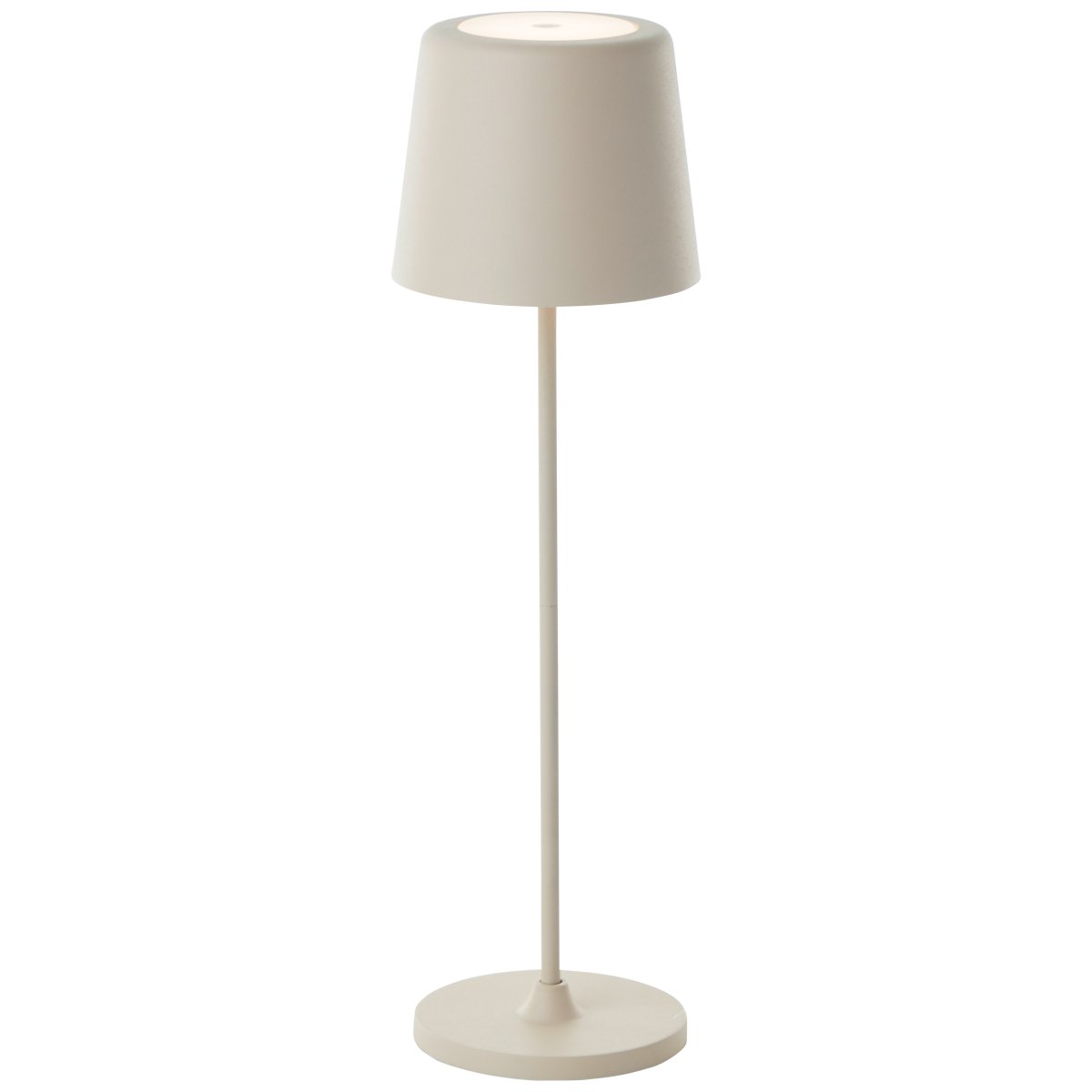 Kaami 37cm Beige bærbar Fra Brilliant - Den b&aelig;rbare LED bordlampe Kaami i mat beige giver et moderne touch til din terrasse, altan eller have.