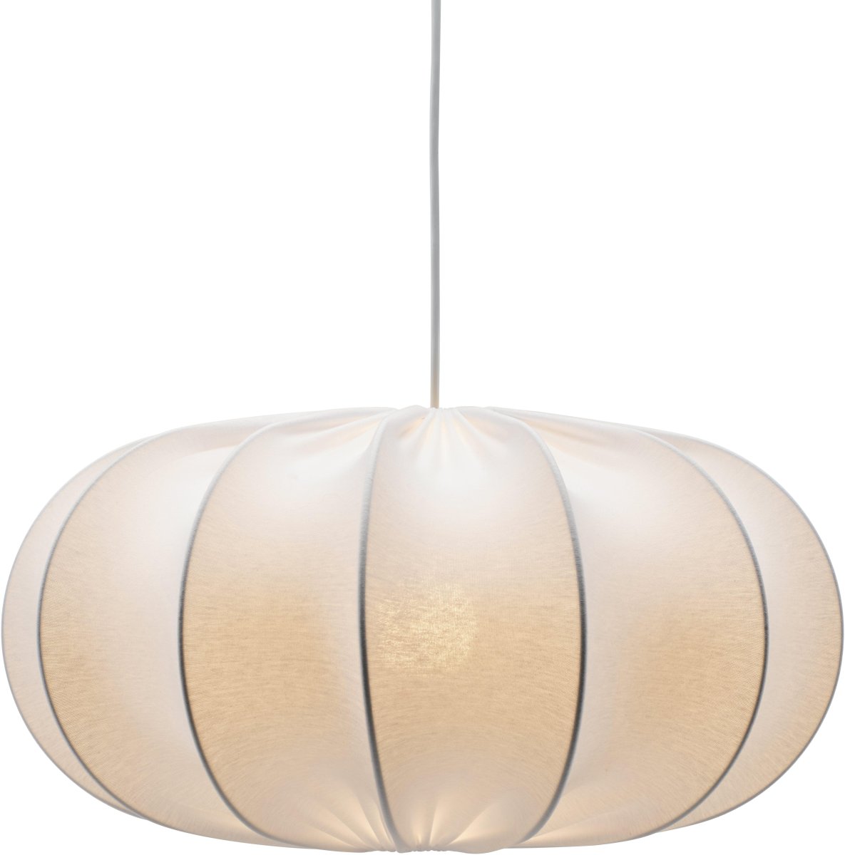 Dalia Skærm Ekskl. Ophæng Ø50 Hvid loftslampe Fra PR Home - Dalia tagsk&aelig;rm er en del af en serie af sk&aelig;rme i forskellige st&oslash;rrelser og former bekl&aelig;dt med hvidt jerseystof.
