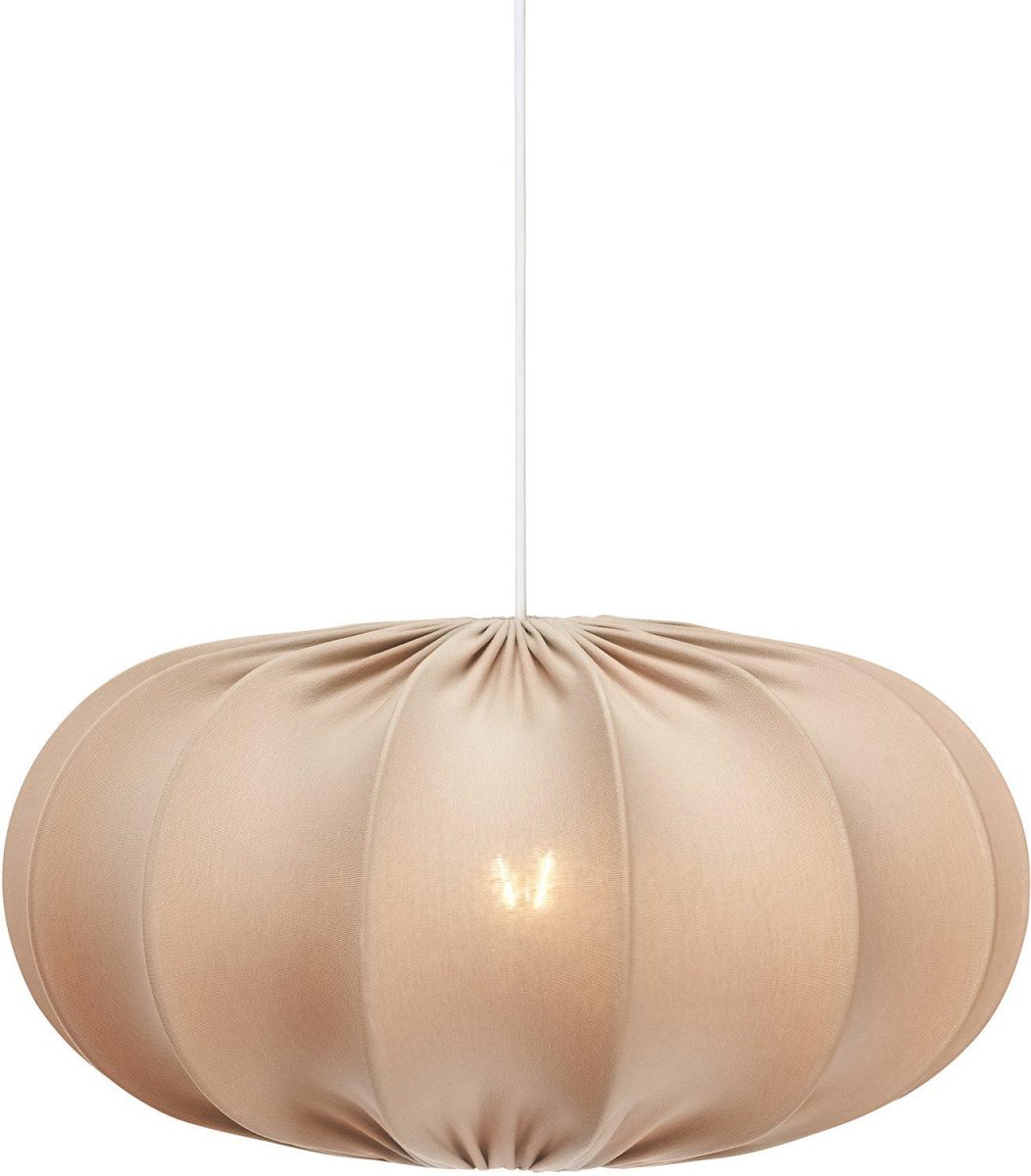 Dalia Skærm Ekskl. Ophæng Ø50 Beige loftslampe Fra PR Home - Dalia tagsk&aelig;rm er en del af en serie af sk&aelig;rme i forskellige st&oslash;rrelser og former bekl&aelig;dt med hvidt jerseystof.