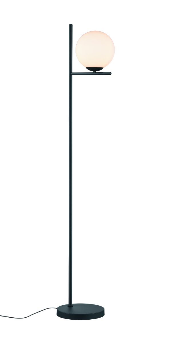 Pure Sort gulvlampe Fra Trio Lighting - Uanset om du har en klar, lige interiørstil eller noget mere legende - PURE gulvlampen giver dekorative accenter og tilføjer et strejf af elegance til ethvert interiør.