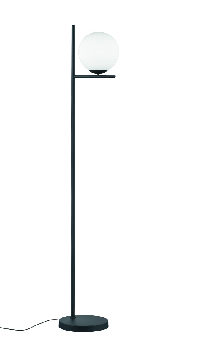Pure Sort gulvlampe Fra Trio Lighting - Uanset om du har en klar, lige interiørstil eller noget mere legende - PURE gulvlampen giver dekorative accenter og tilføjer et strejf af elegance til ethvert interiør.