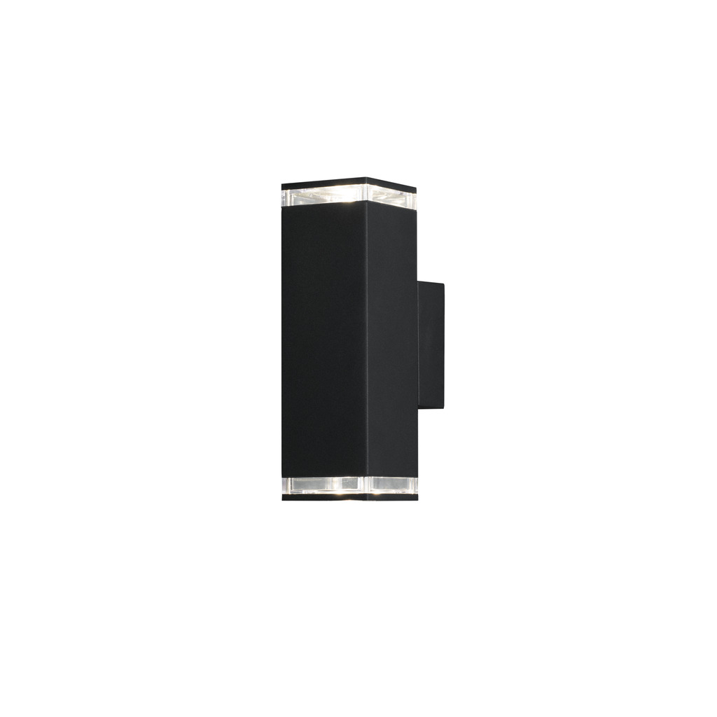 Pollux Sort udendørslampe Fra Konstsmide - Skab en elegant og moderne belysningsløsning til din facade med denne sorte væglampe, der lyser både op og ned.