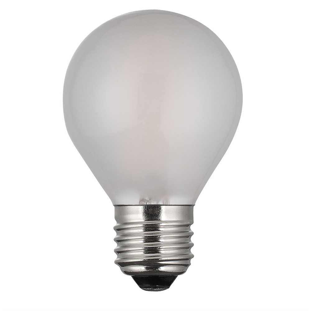LED E27 kuglepære mat 0,8W 2700K Hvid Fra Unison - CLASSIC globe mat E27 lyskilde med effekt p&aring;; 0,8W og et varmt lys p&aring; 2700K giver bl&oslash;d og behagelig belysning.