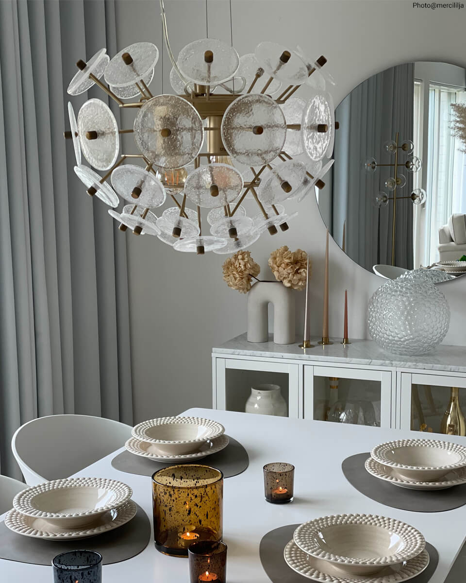 Retrow Ø50 loftslampe Fra By Rydéns - Selve produktet har en højde på 38 cm og en diameter på 50 cm.