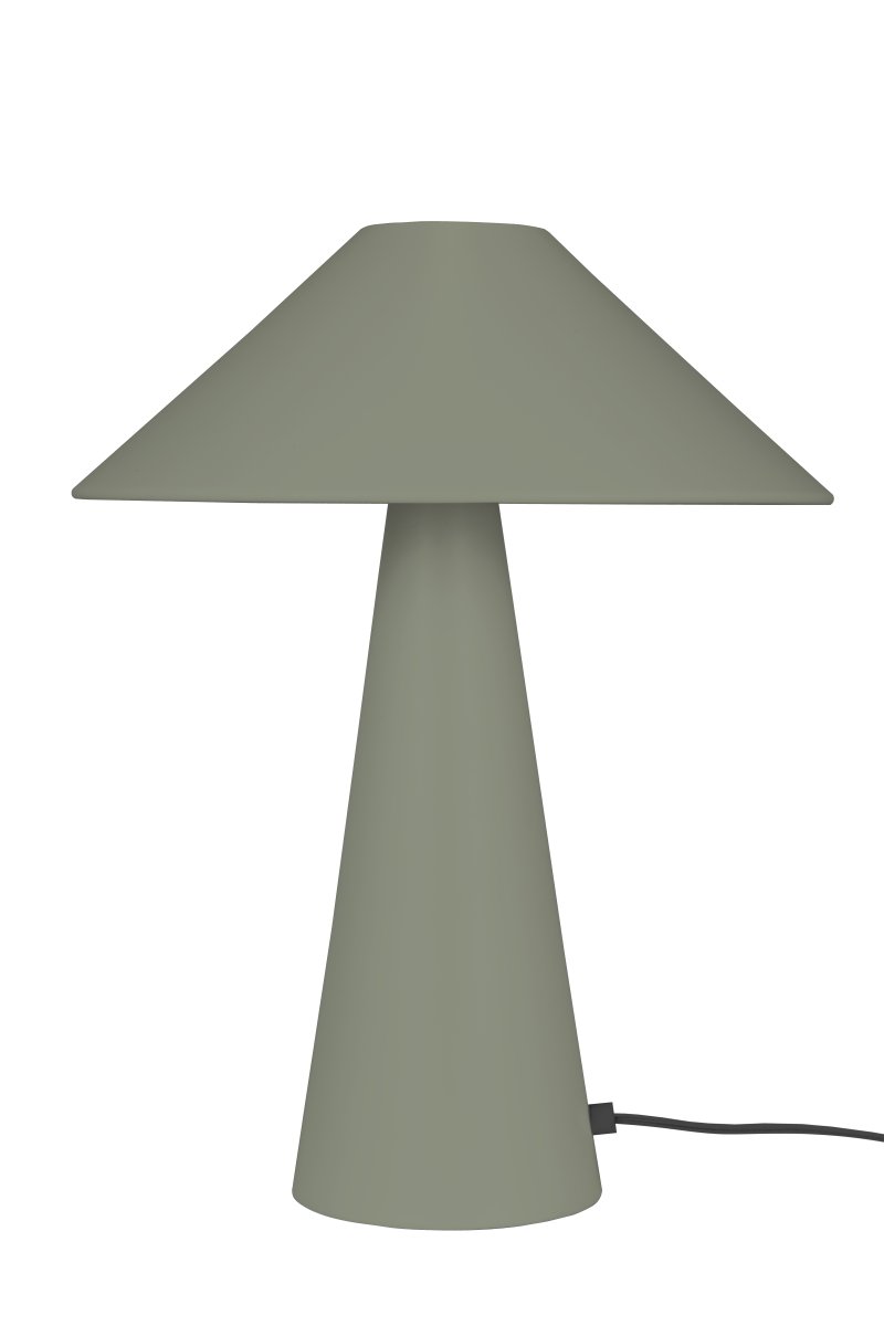 Cannes 40cm Mosgrøn bordlampe Fra Globen Lighting - Cannes er lavet af matlakeret metal og har en 200 cm lang tekstilledning med stik og afbryder.