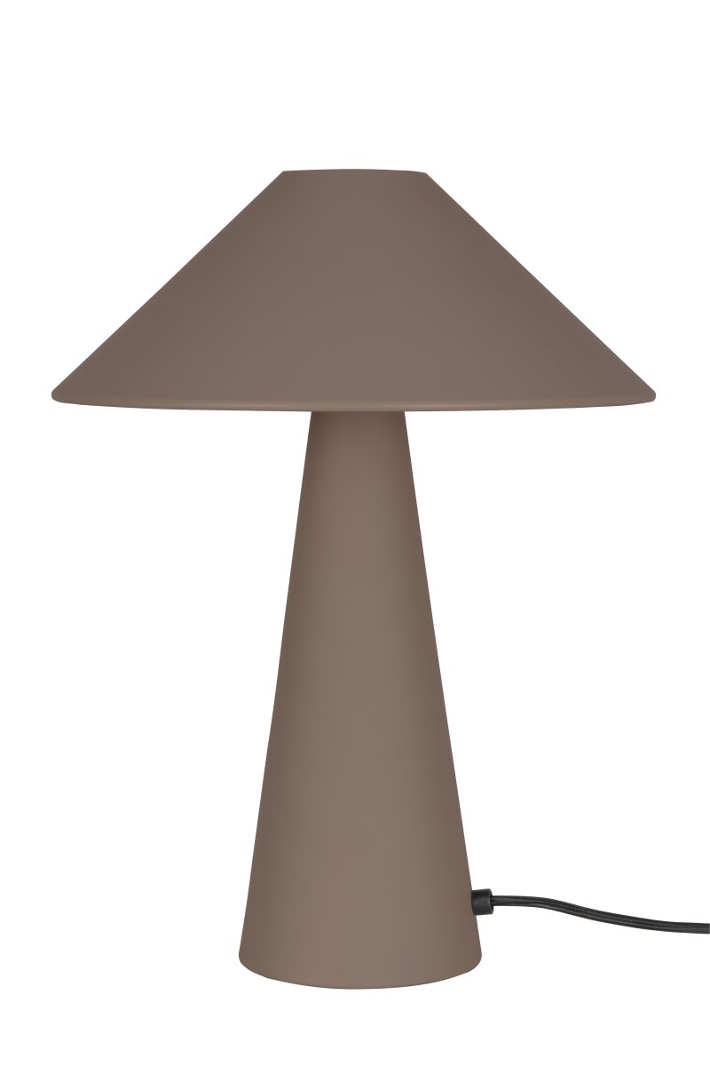 Cannes 40cm Mokka bordlampe Fra Globen Lighting - Cannes er lavet af matlakeret metal og har en 200 cm lang tekstilledning med stik og afbryder.