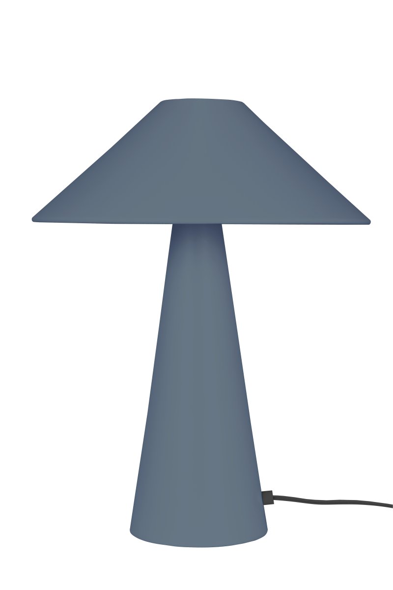 Cannes 40cm Blå bordlampe Fra Globen Lighting - Cannes er lavet af matlakeret metal og har en 200 cm lang tekstilledning med stik og afbryder.