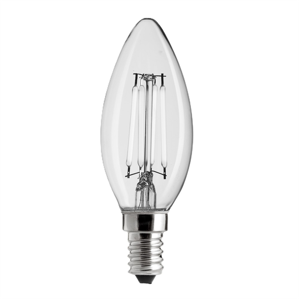 LED E14 Kronelyspære 4W 2700K Dæmpbar Gennemsigtig Fra Unison - 