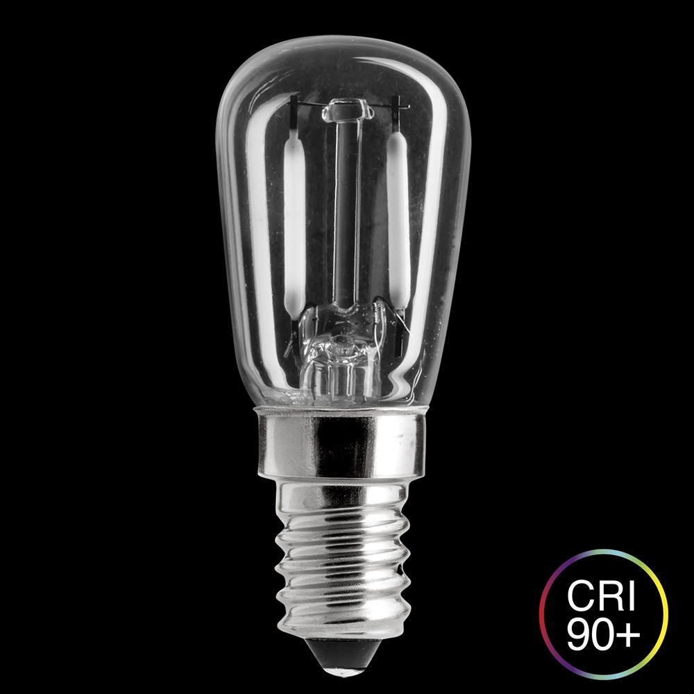LED E14 dråbepære 1,5W 2700K dæmpbar Gennemsigtig Fra Unison - 