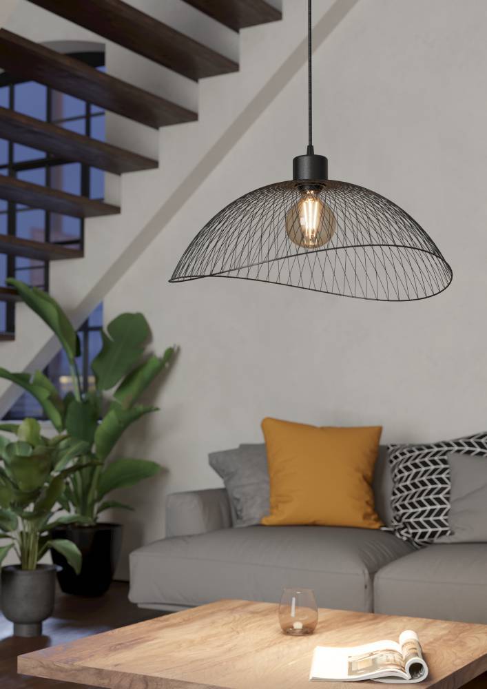 Pompeya Ø54 Sort loftslampe Fra Eglo - Kombiner med en dekorativ p&aelig;re for yderligere at forst&aelig;rke lampens moderne udtryk og skabe en varm og indbydende atmosf&aelig;re i dit hjem.